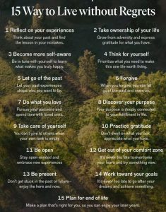 15 Wyas to Live without regrets